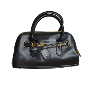Structured Mini Top-Handle Bag with Belt Detail